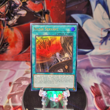 An Ultra Rare "Nadir Servant" card from the Yugioh Set: Rarity Collection 1 (RA01).