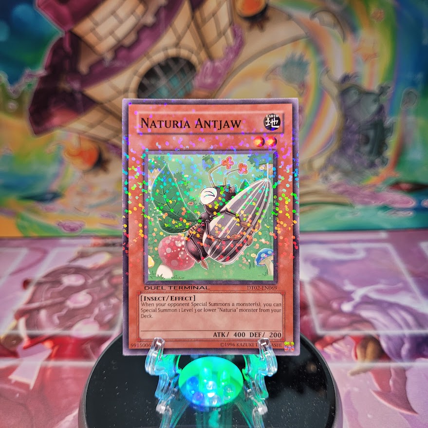 A Duel Terminal Common "Naturia Antjaw" card from the Yugioh Set: Duel Terminal 2 (DT02).