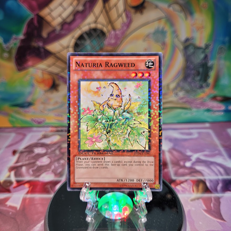 A Duel Terminal Common "Naturia Ragweed" card from the Yugioh Set: Duel Terminal 4 (DT04).