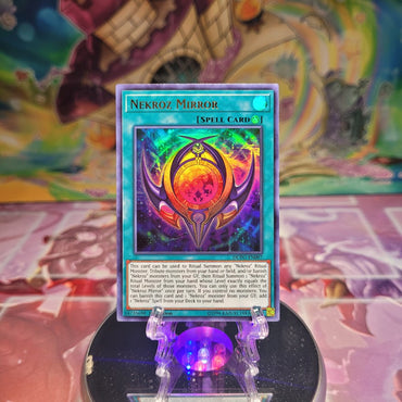 An Ultra Rare "Nekroz Mirror" card from the Yugioh Set: Duel Power (DUPO).