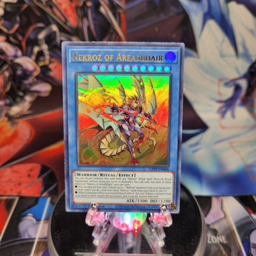 An Ultra Rare "Nekroz of Areadbhair" card from the Yugioh Set: Ghosts From the Past.