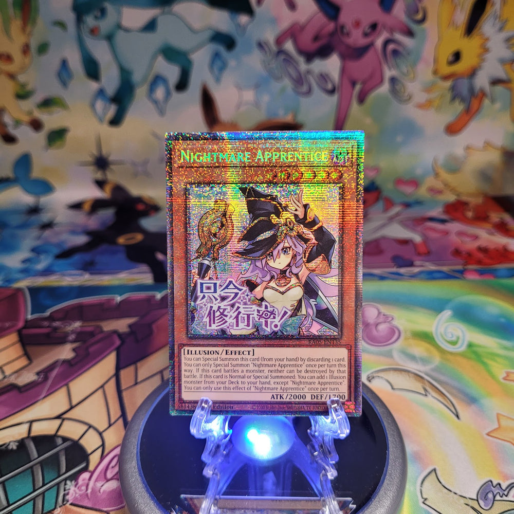 A Starlight Rare "Nightmare Apprentice" card from the Yugioh Set: Rarity Collection 5 (RA05).