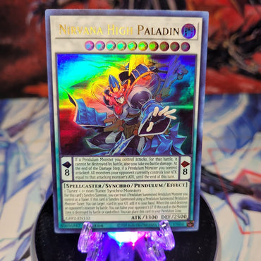  An Ultra Rare "Nirvana High Paladin" card from the Yugioh Set: Ghosts From the Past: The 2nd Haunting (GFP2).