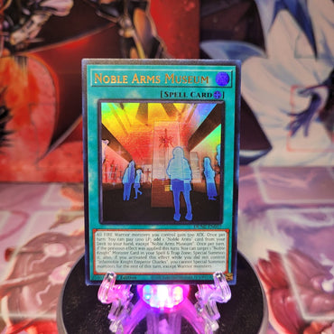 An Ultra Rare "Noble Arms Museum" card from the Yugioh Set: Duelist Nexus.