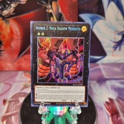 A Secret Rare "Number 2: Ninja Shadow Mosquito" card from the Yugioh Set: Battles of Legend: Crystal Revenge.