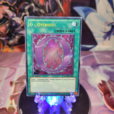 A Secret Rare "O - Oversoul" card from the Yugioh Set: Ra-Yellow Mega Pack (RYMP).