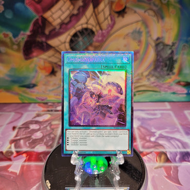 A Prismatic Collector's Rare "Onomatopaira" card from the Yugioh Set: Quarter Century Stampede (RA04).