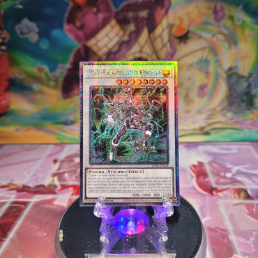 A Quarter Century Secret Rare "Psy-Framelord Omega" card from the Yugioh Set: Rarity Collection 2 (RA02).