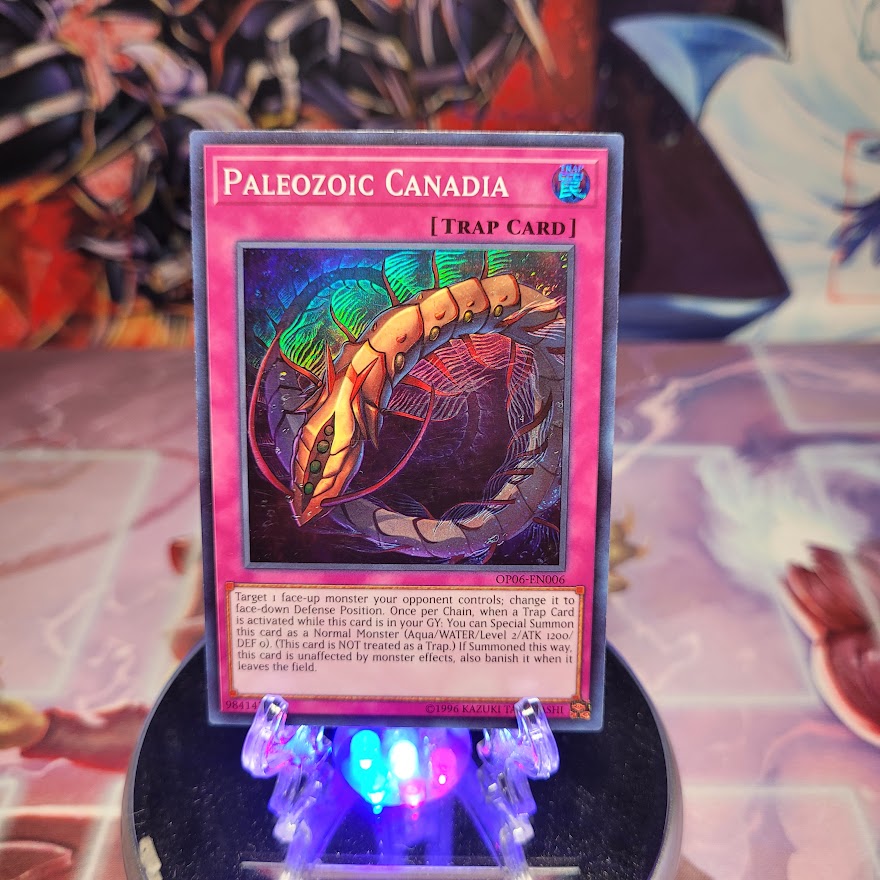 A Super Rare "Paleozoic Canadia" card from the Yugioh OTS Tournament Pack 6 set (OP06).