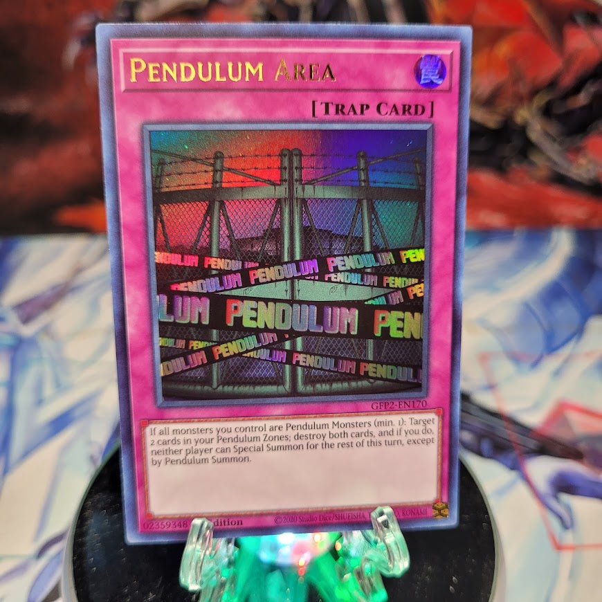 An Ultra Rare "Pendulum Area" card from the Yugioh Set: Ghosts From the Past: The 2nd Haunting (GFP2).