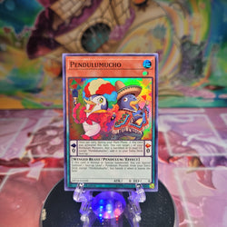 A Super Rare "Pendulumucho" card from the Yugioh 2018 Mega-Tins Mega Pack.