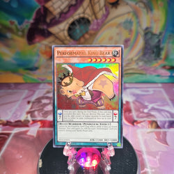 An Ultra Rare "Performapal King Bear" card from the Yugioh Starter Deck: Yuya.