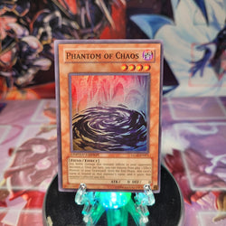 A Super Rare "Phantom of Chaos" card from the Yugioh Set: Gladiator's Assault.