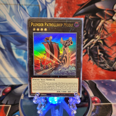 An Ultra Rare "Plunder Patrollship Moerk" card from the Yugioh Set: Ghosts From the Past: The 2nd Haunting (GFP2).