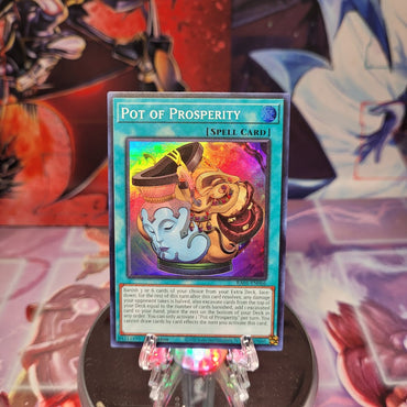 A Super Rare "Pot of Prosperity" card from the Yugioh Set: Rarity Collection 1 (RA01).