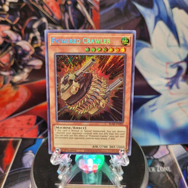 A Secret Rare "Powered Crawler" card from the Yugioh Set: Battles of Legend: Armageddon.