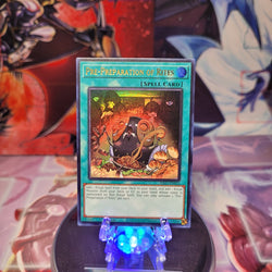 An Ultra Rare "Pre-Preparation of Rites" card from the Yugioh Set: Rarity Collection 1 (RA01).