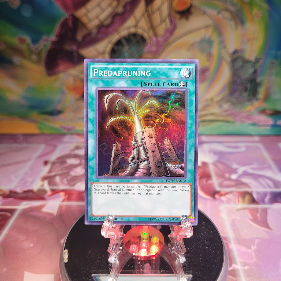 A Super Rare "Predapruning" card from the Yugioh Set: Fusion Enforcers.