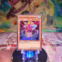 A Super Rare "Prediction Princess Crystaldine" card from the Yugioh Set: Dragons of Legend 2.