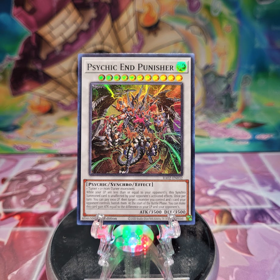 A Super Rare "Psychic End Punisher" card from the Yugioh Set: Rarity Collection 2 (RA02).