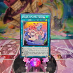 A Super Rare "Purrely Pretty Memory" card from the Yugioh Set: Rarity Collection 2 (RA02).