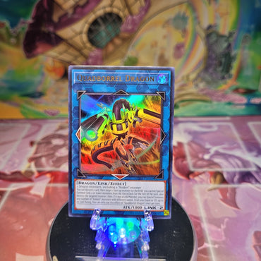 An Ultra Rare "Quadborrel Dragon" card from the Yugioh Structure Deck: Rokket Revolt.