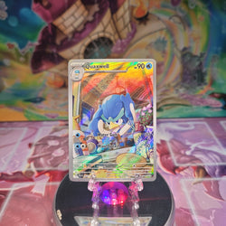 An Illustration Rare "Quaxwell" (207/193) card from the Pokemon Set: Scarlet & Violet: Paldea Evolved (PAL).