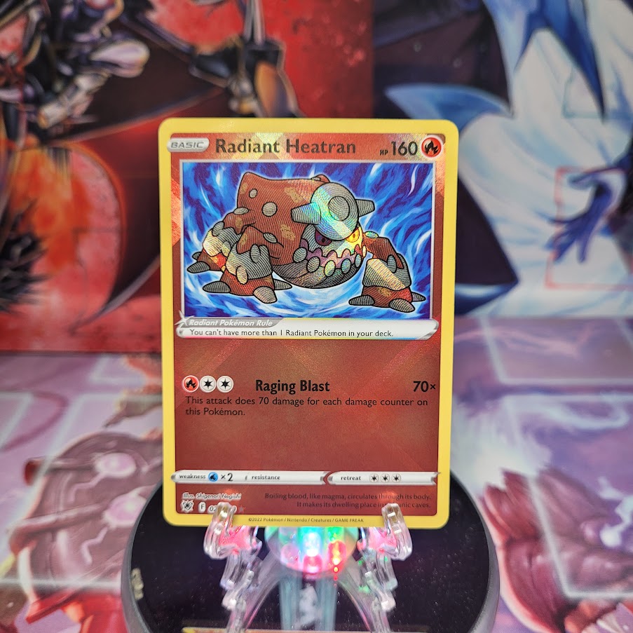 An Ultra Rare "Radiant Heatran" (027/189) card from the Pokemon Set: Astral Radiance