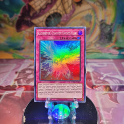 A Super Rare "Raidraptor's Phantom Knights Claw" card from the Yugioh Set: Phantom Rage.