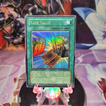  An Ultra Rare "Rare Value" card from the Yugioh Set: Force of the Breaker.