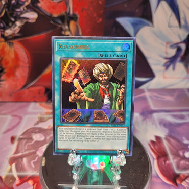 An Ultra Rare "Reasoning" card from the Yugioh Set: Rarity Collection 1 (RA01). 