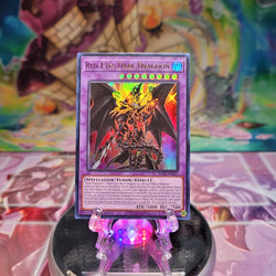 An Ultra Rare "Red-Eyes Dark Dragoon" card from the Yugioh Set: Rarity Collection 2 (RA02).