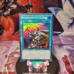 A Super Rare "Reinforcement of the Army" card from the Yugioh Set: Rarity Collection 1 (RA01).