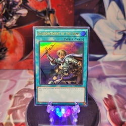 An Ultra Rare "Reinforcement of the Army" card from the Yugioh Set: Rarity Collection 1 (RA01).