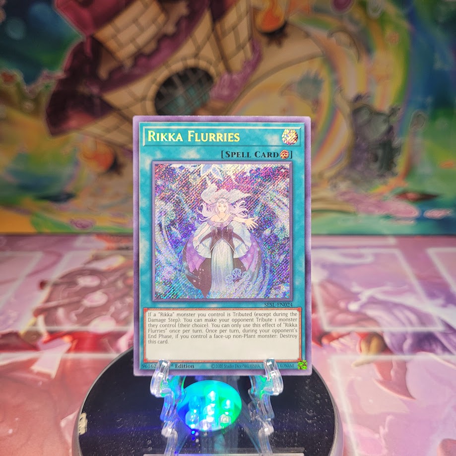 A Secret Rare "Rikka Sheet" card from the Yugioh Set: Secret Slayers.