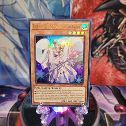 An Ultra Rare "Rilliona, the Magistus of Verre" card from the Yugioh Set: Magnificent Mavens.