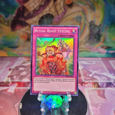 A Super Rare "Ritual Beast Steeds" card from the Yugioh Set: The Secret Forces