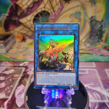 An Ultra Rare "Ritual Beast Ulti-Kimunfalcos" card from the Yugioh Set: Battles of Legend: Terminal Revenge.