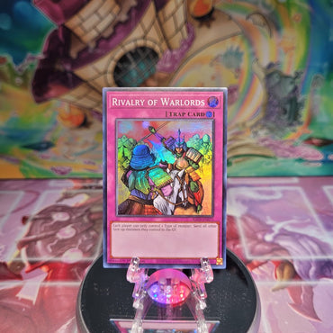 A Super Rare "Rivalry of Warlords" card from the Yugioh Set: Quarter Century Bonanza (RA03).