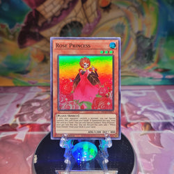 A Super Rare "Rose Princess" card from the Yugioh Set: King's Court. 