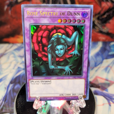  An Ultra Rare "Rose Spectre of Dunn" card from the Yugioh Set: Ghosts From the Past: The 2nd Haunting (GFP2).