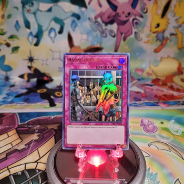 An Ultra Rare "Royal Prison" card from the Yugioh Set: Ghosts From the Past (GFTP).