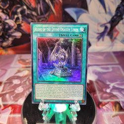 A Super Rare "Ruins of the Divine Dragon Lords" card from the Yugioh Structure Deck: Rise of the True Dragons.