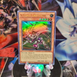 An Ultra Rare "S-Force Gravitino" card from the Yugioh Set: Blazing Vortex.