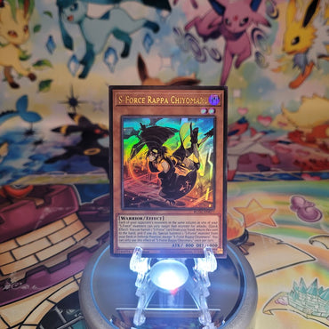 An Ultra Rare "S-Force Rappa Chiyomaru" card from the Yugioh Set: Battles of Legend: Glorious Gallery (BLGG).