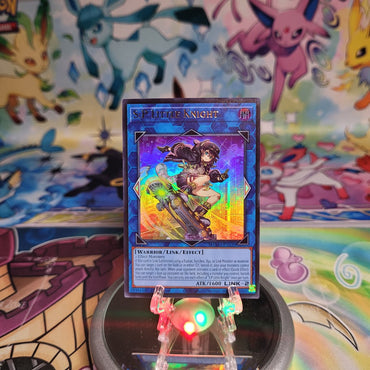 An Ultra Rare "S:P Little Knight" card from the Yugioh Set: Magnificent Monsters (MAMO).