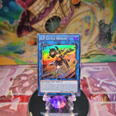 A Super Rare "S:P Little Knight" card from the Yugioh Set: Quarter Century Bonanza (RA03).