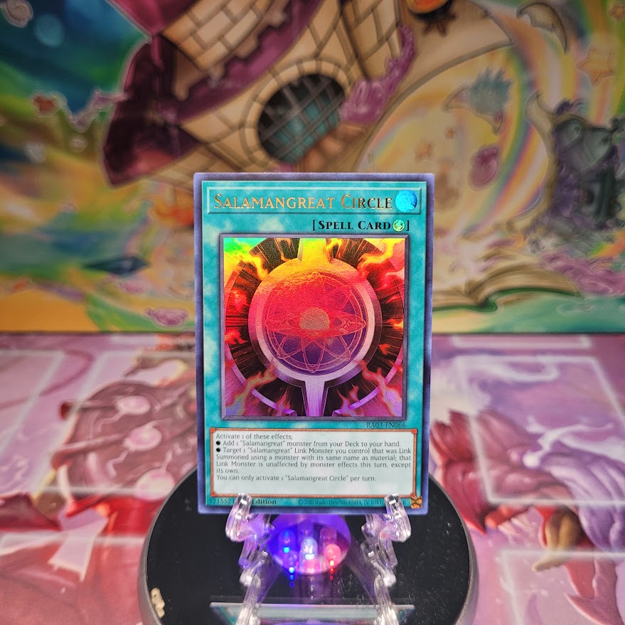 An Ultra Rare "Salamangreat Circle" card from the Yugioh Set: Quarter Century Bonanza (RA03).