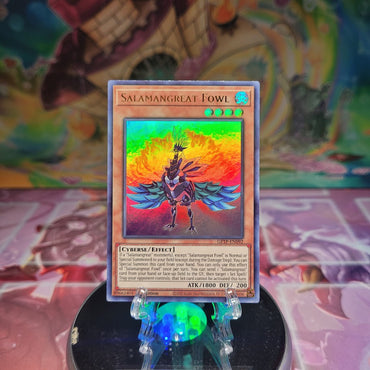 An Ultra Rare "Salamangreat Fowl" card from the Yugioh Set: Ghosts from the Past.