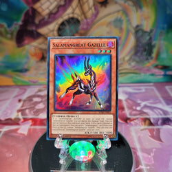 A Super Rare "Salamangreat Gazelle" card from the Yugioh Structure Deck: Soulburner.